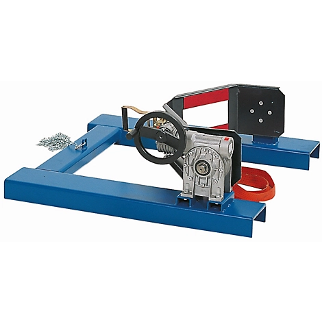 Fasswender asecos, Stahl, blau pulverbeschichtet, B 1055 x T 1000 x H 455 mm, bis 300 kg