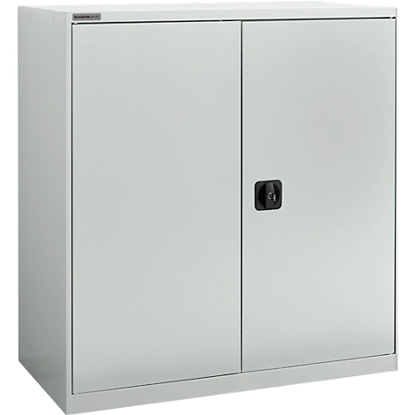 Flügeltürenschrank Schäfer Shop Select MS-i 12409, Stahlblech, B 950 x T 400 x H 1215 mm, 3 OH, Lichtgrau, bis 150 kg