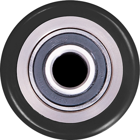 Gabelrolle für Hubwagen, inkl. Lager, Ø 80 x B 70 mm, PU, silber