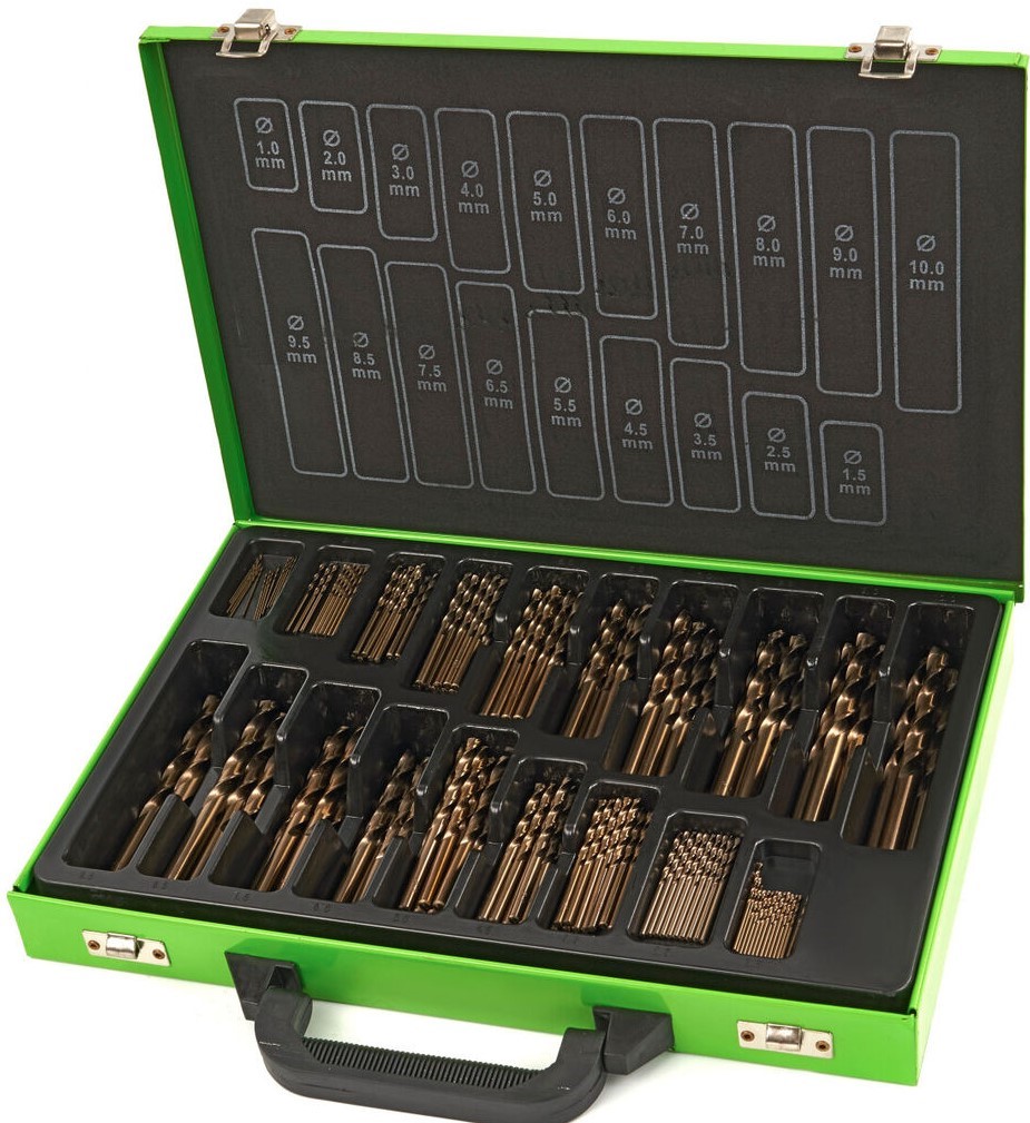 Bohrer Kobalt HSS M35 1-10mm - 140teiliges Set