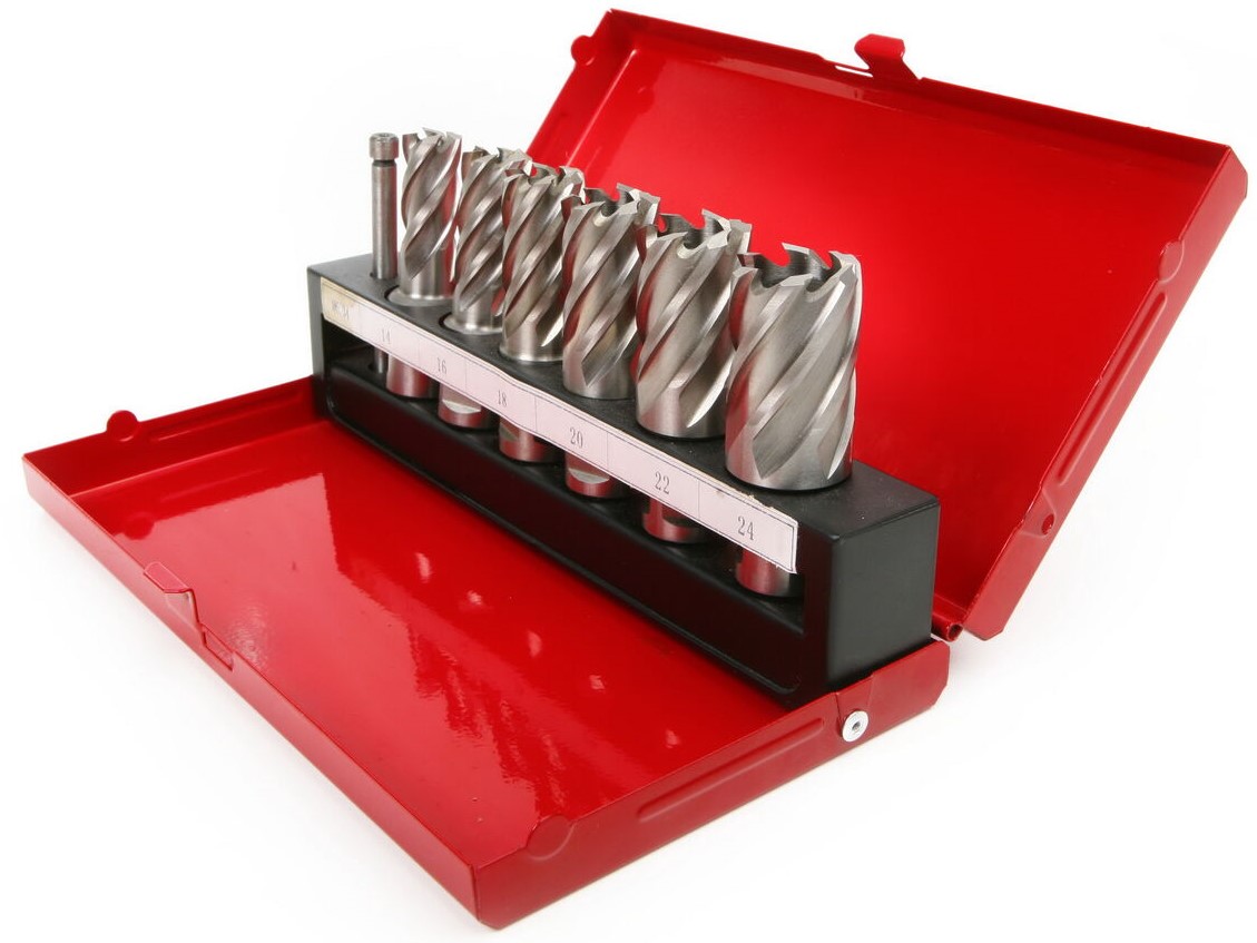 Kernbohrer HSS M2 14-24mm - 7teiliges Set
