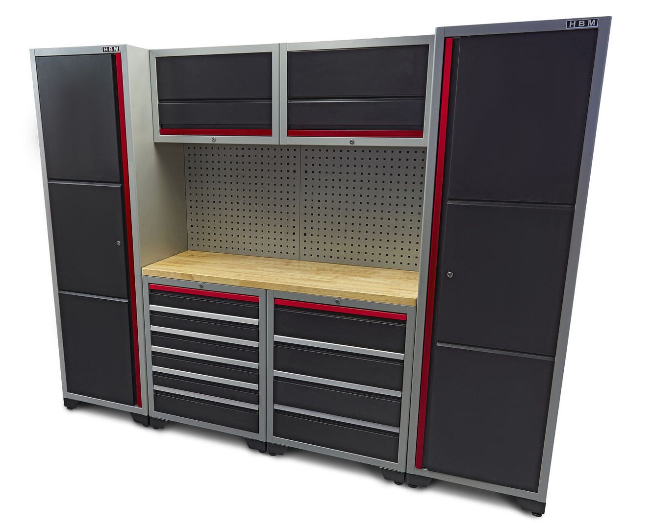 Modulares Arbeitsplatzsystem/ Werkbank Professionell 9tlg.
