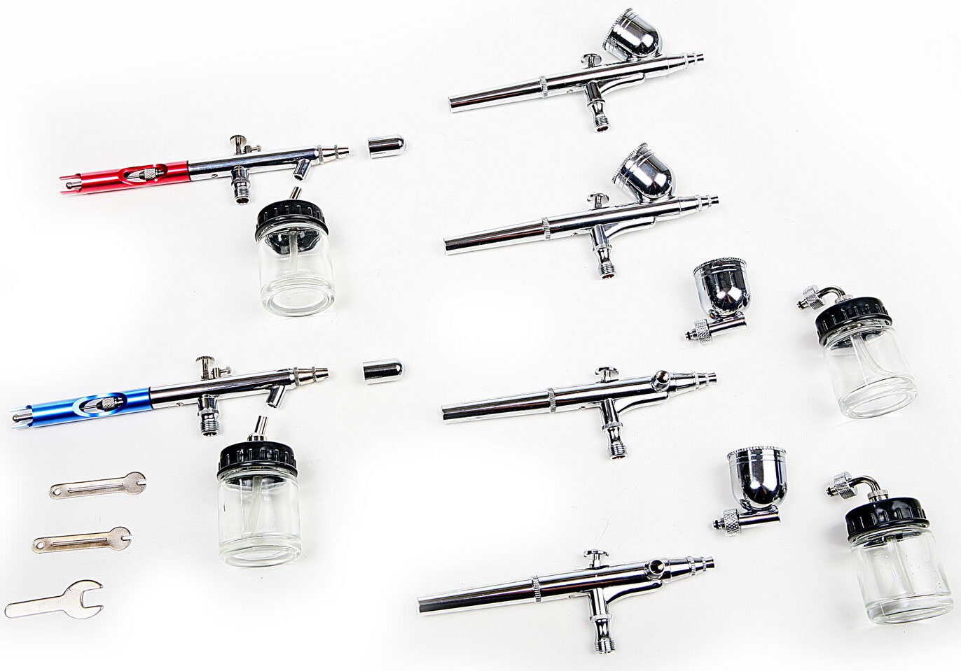 Airbrush Pistolen 6er Set mit 7CC und 22CC Becher