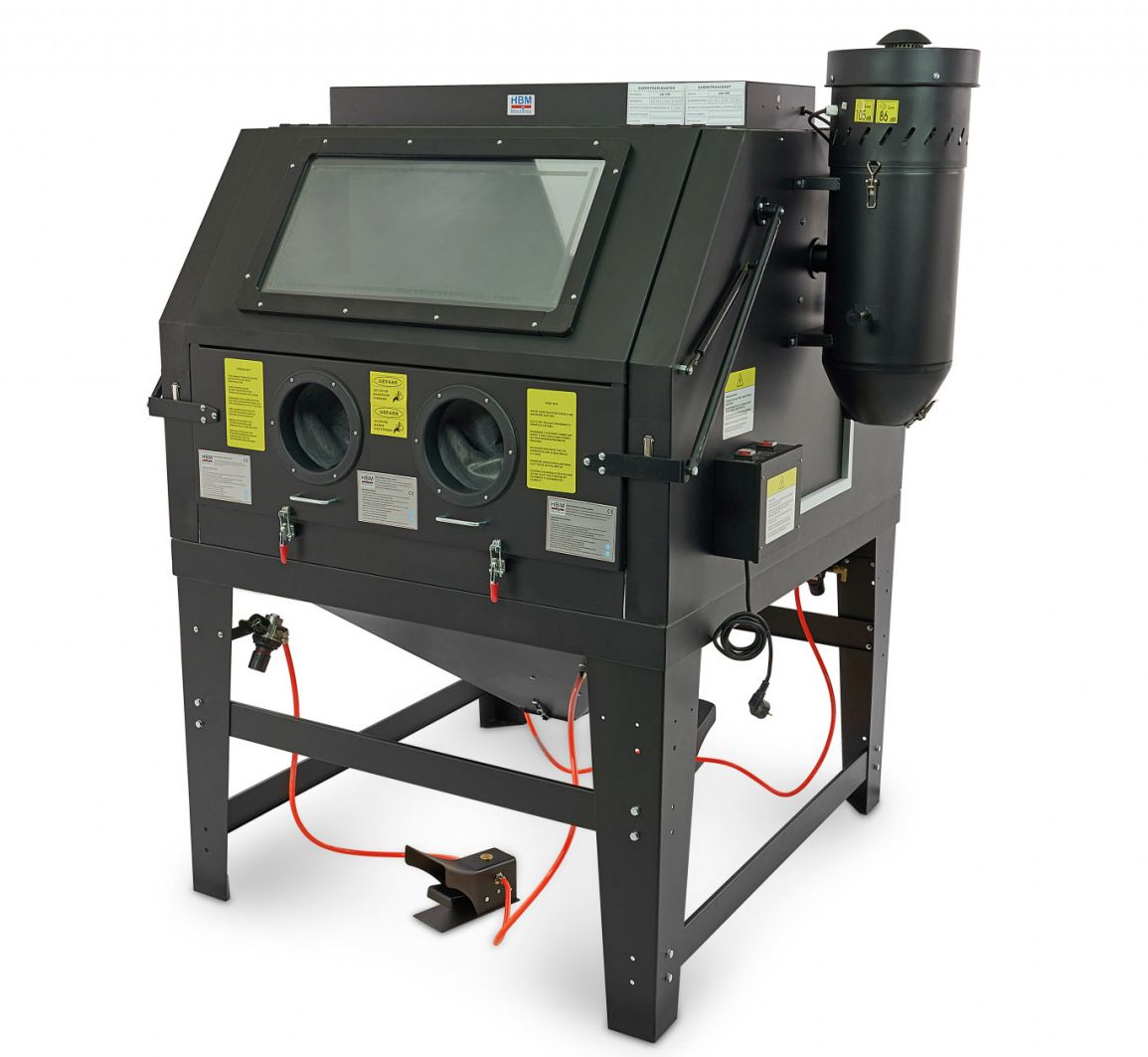 Strahlkabine SBC 1200 mit Absaugung Sandstrahlen