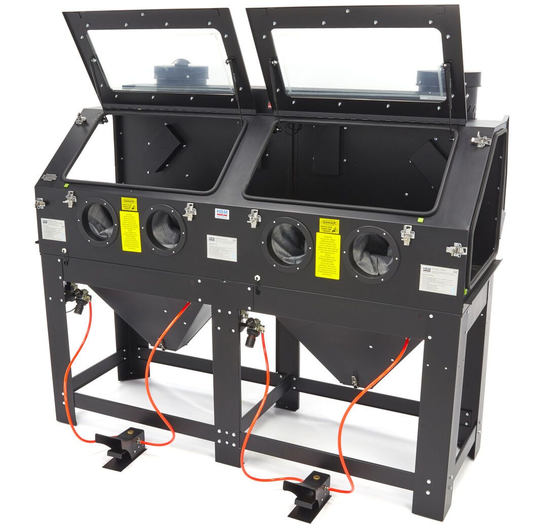 Doppelstrahlkabine SBC 880 mit 2 Absaugern