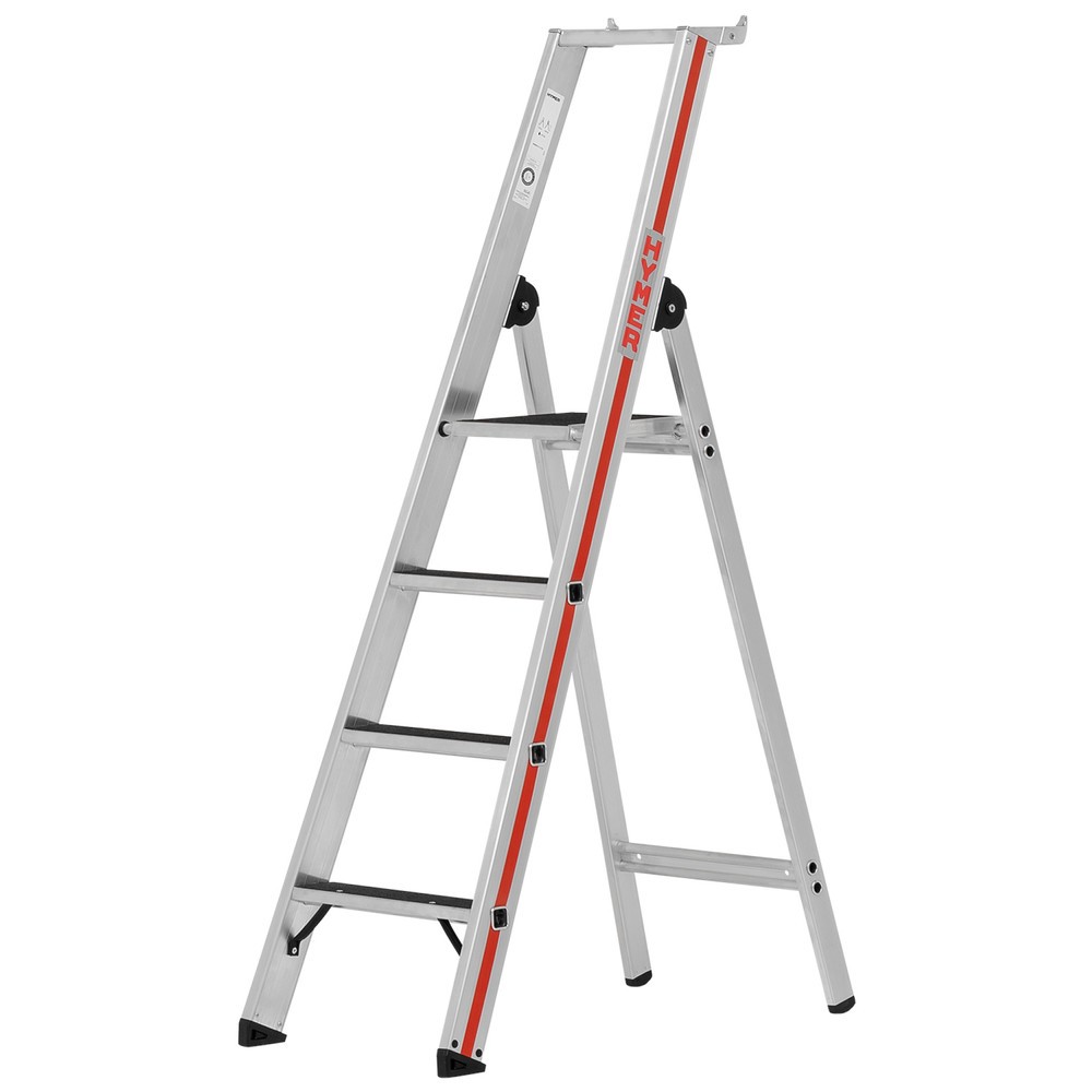 HYMER Stufenstehleiter, R13-Beschichtung, mit Plattform