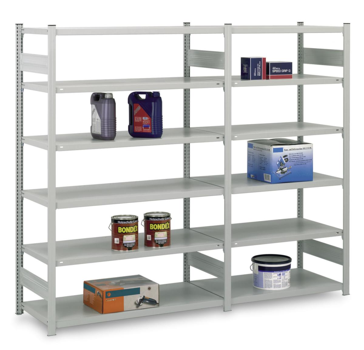 hofe Traversenregal in mittelschwerer Bauart, Höhe x Breite x Tiefe 2500 x 1060 x 535 mm, 6 Böden