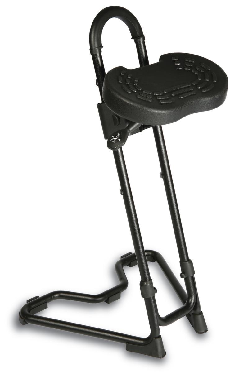 meychair Stehhilfe Futura Komplex, Sitzhöhe 610 - 860 mm, Sitz schwarz