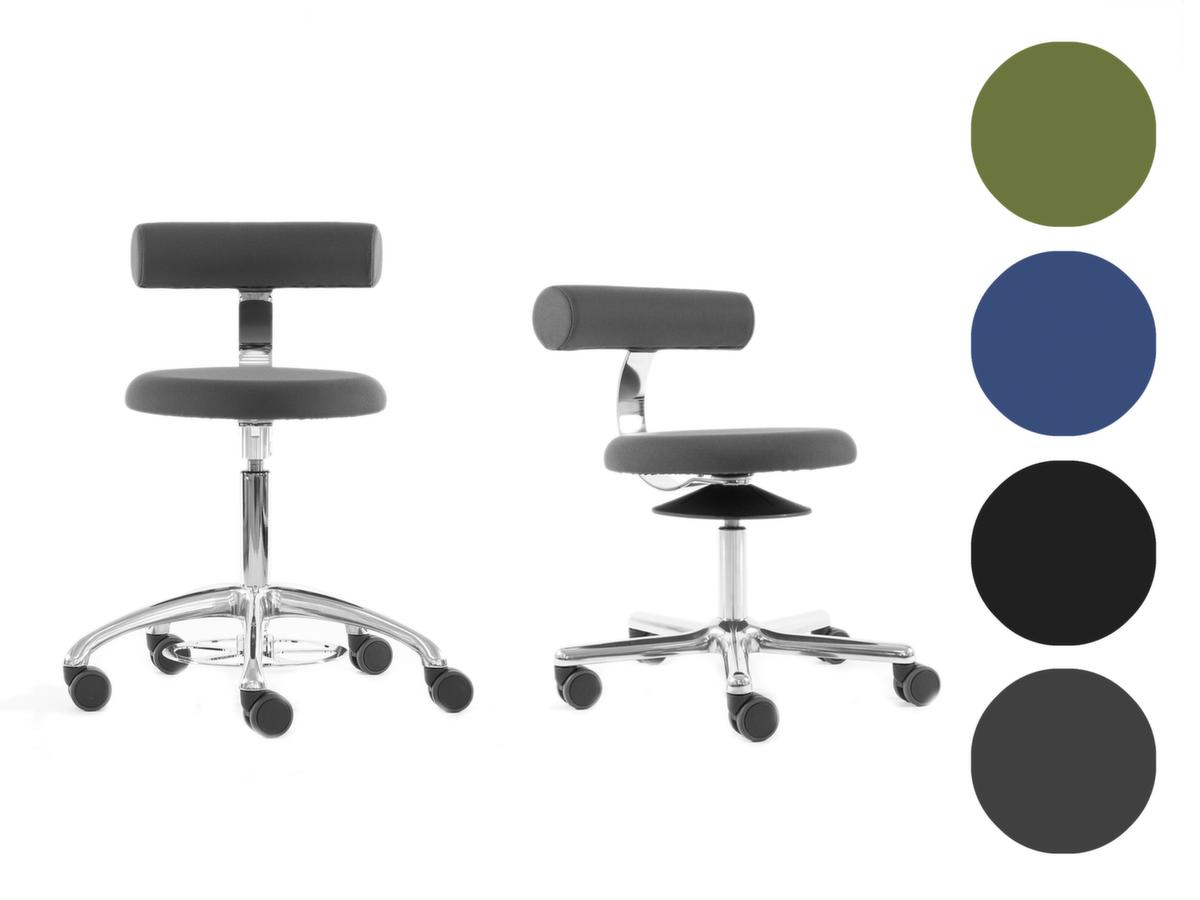 Löffler Hocker Aogo, Sitz schwarz, Rollen