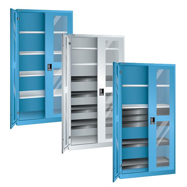 LISTA Sichtfensterschrank mit Böden und Schubladen, Breite 1000 mm