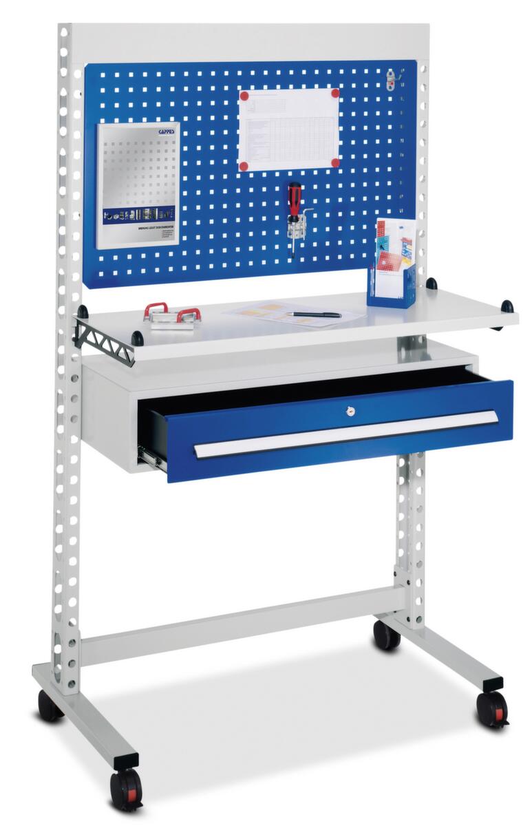 Kappes Steharbeitsplatz RasterPlan® ErgoPlus®, Höhe x Breite 570 x 570 mm, enzianblau