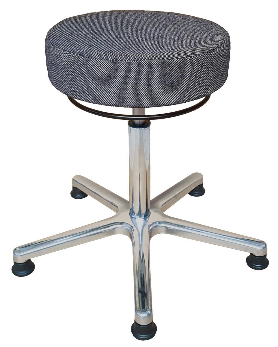 Leitfähiger ESD-Drehhocker, Sitz schwarz, Rollen