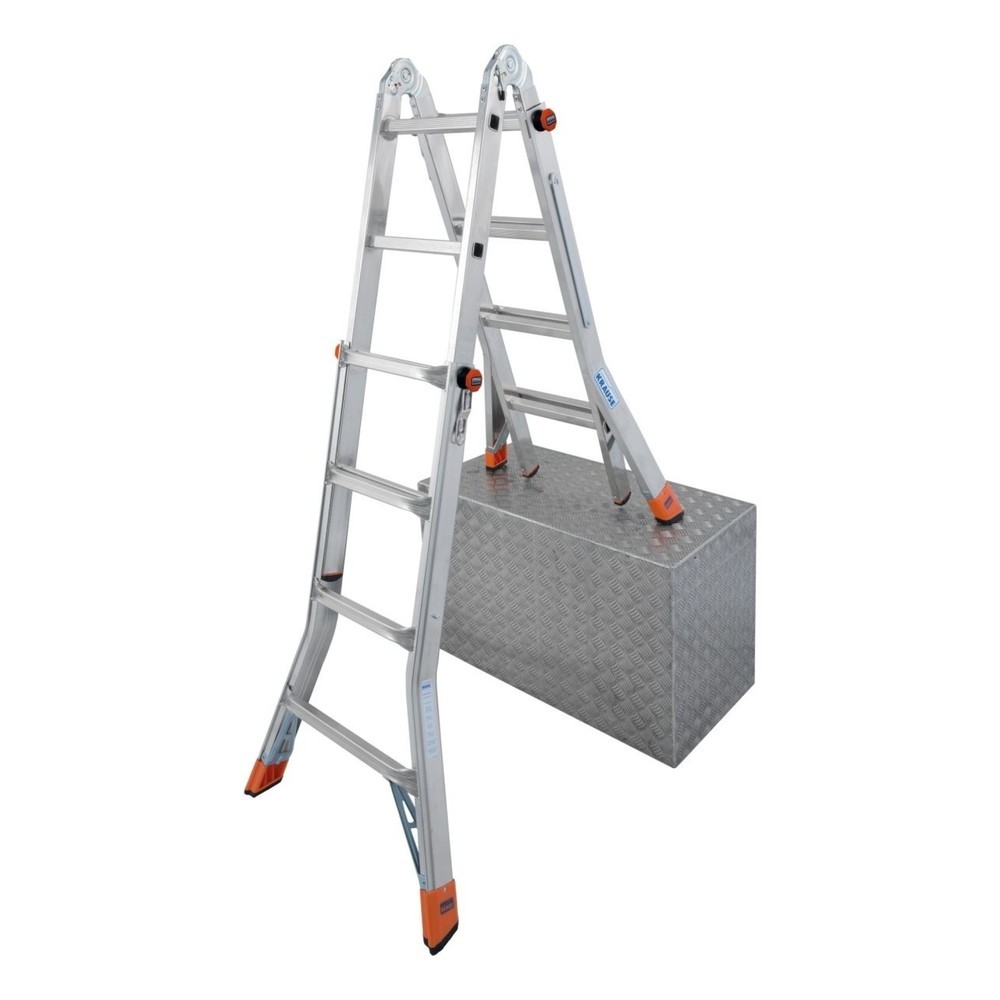 KRAUSE® MONTO Sprossen-Gelenk-Teleskopleiter TeleMatic