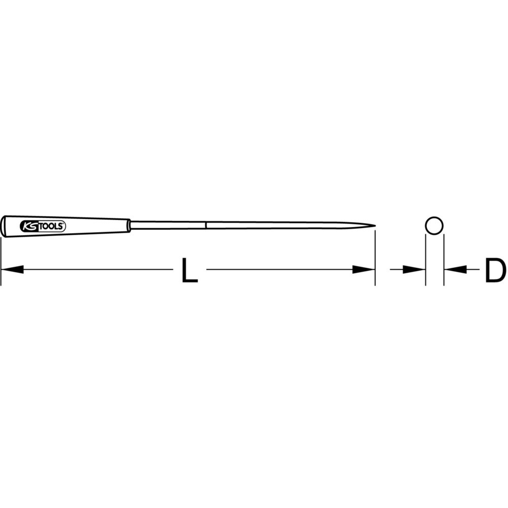 KS TOOLS Flach-Spitz-Nadelfeile