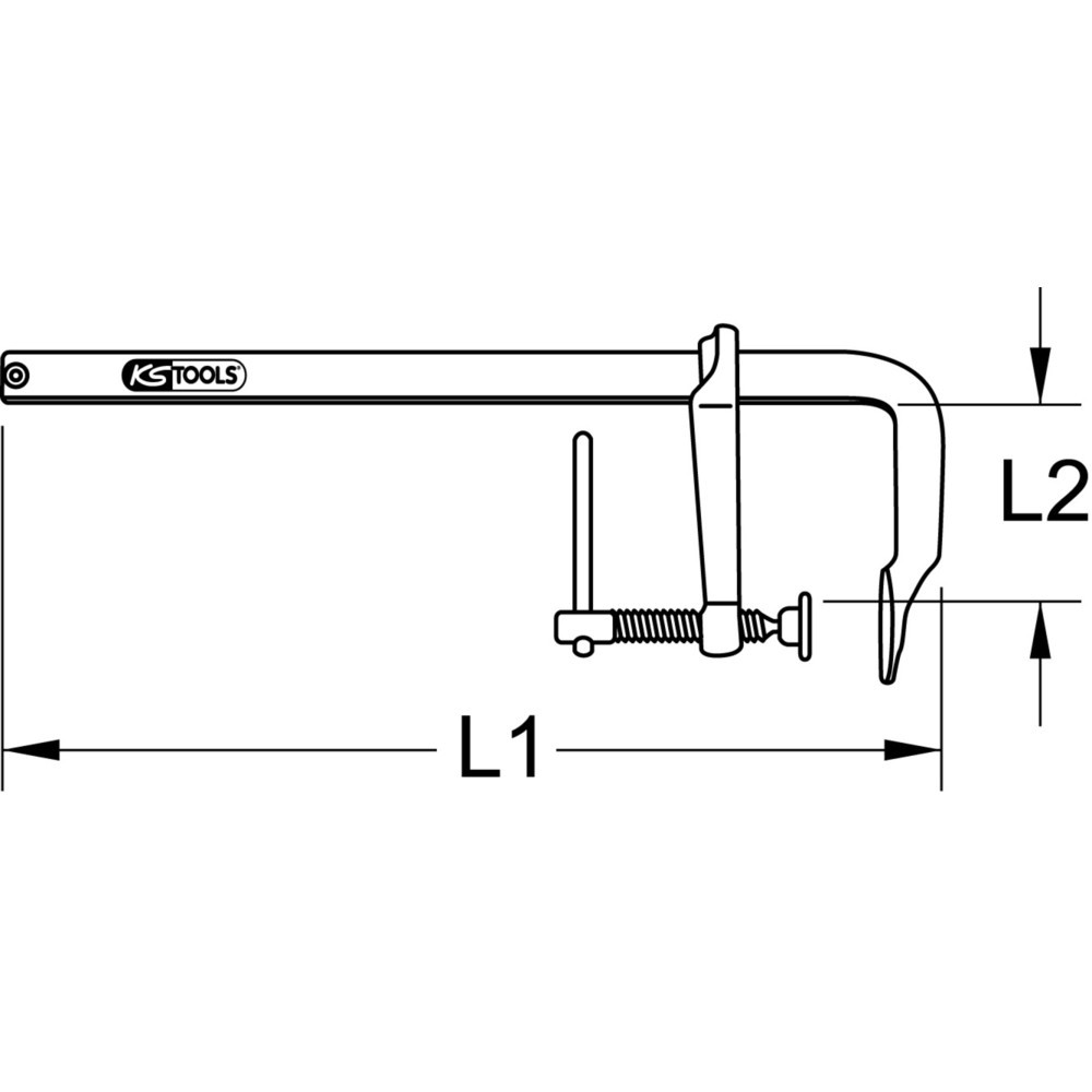 KS TOOLS Power-Schraubzwinge