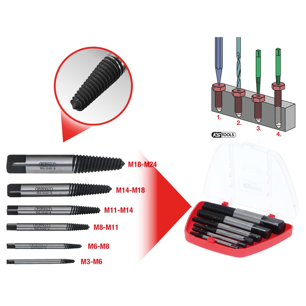 KS TOOLS Schrauben-Ausdreher-Satz