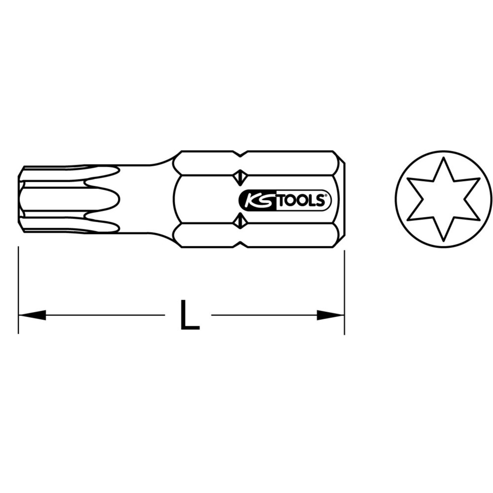 KS TOOLS TIN Bit für Torx-Schrauben