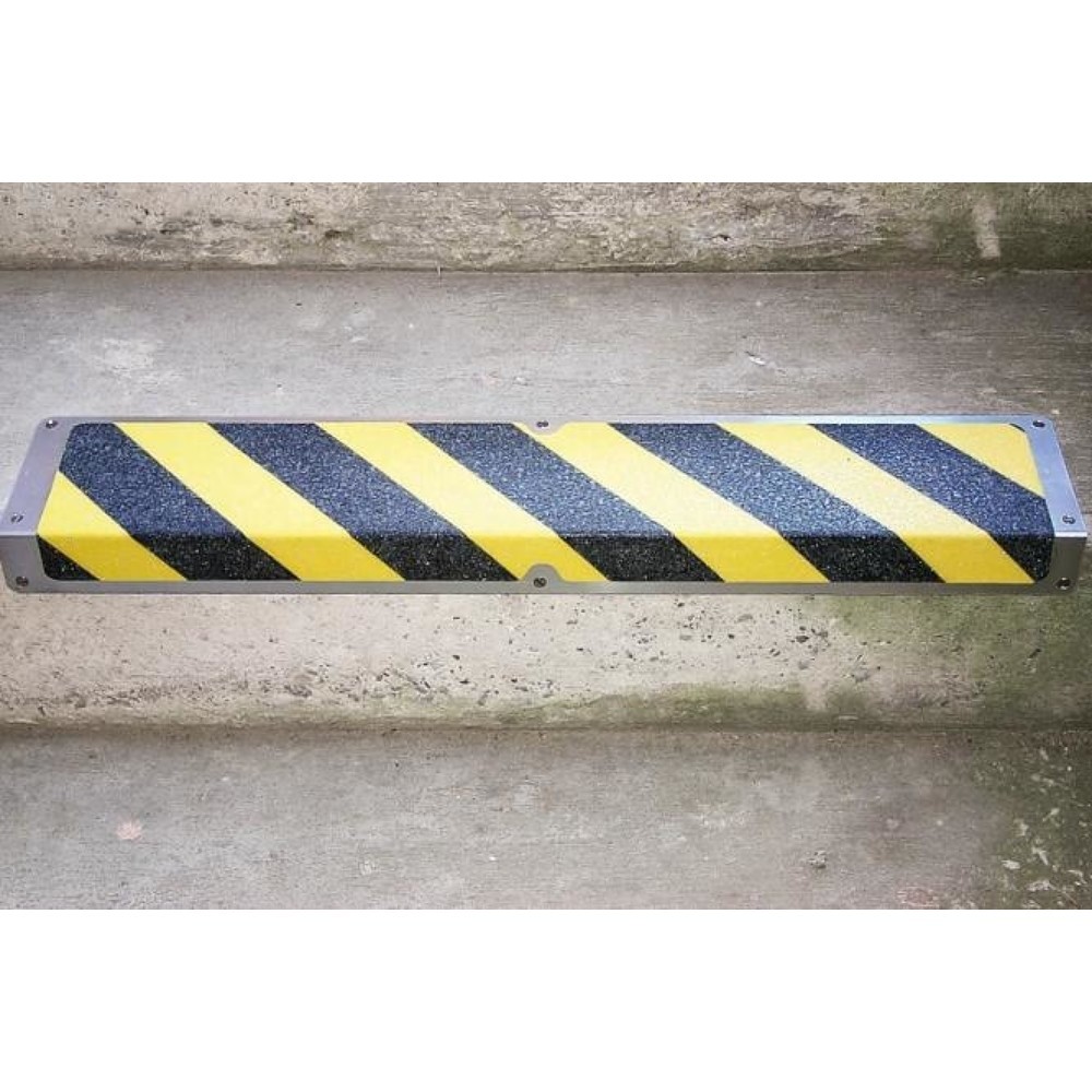 Mehlhose Anti-Rutschkantenprofil aus Aluminium, schwarz-gelb