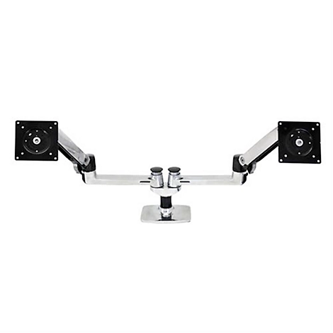 Monitorarm ergotron® LX, für 2 Displays bis 27″ & bis 9,1 kg pro Monitor, Tischhalterung, höhenverstellbar, neigbar, VESA, matt-schwarz