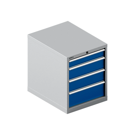 Schäfer Shop Select Schubladenschrank 27-36, 4 Schübe, bis 75 kg, B 564 x T 725 x H 700 mm, lichtgrau/lichtgrau