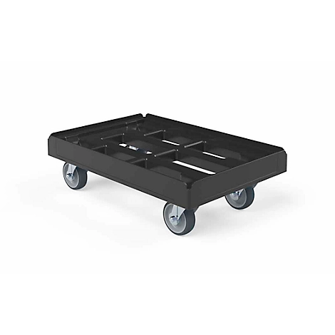 Schäfer Shop Select Transportroller BASICline, Recycling-Kunststoff, 4 TPE-Lenkrollen, Ladefläche L 610 x B 410 mm, bis 300 kg