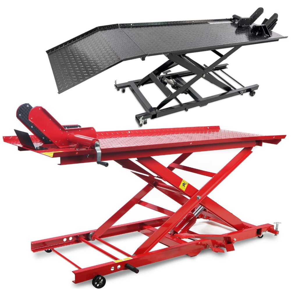 Motorradhebebühne bis 450kg rot/schwarz