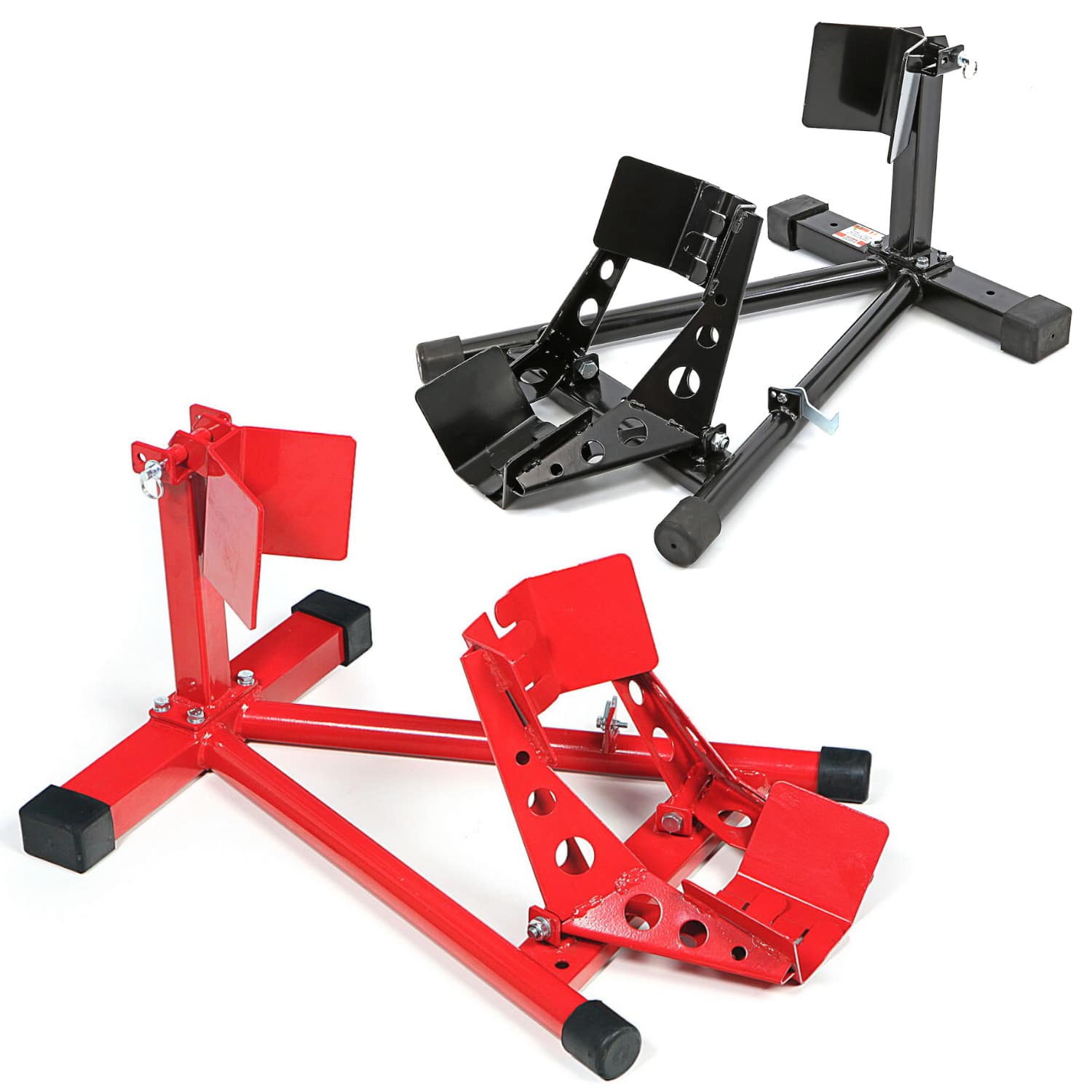 Vorderradklemme Motorradständer 16"-19" rot/schwarz