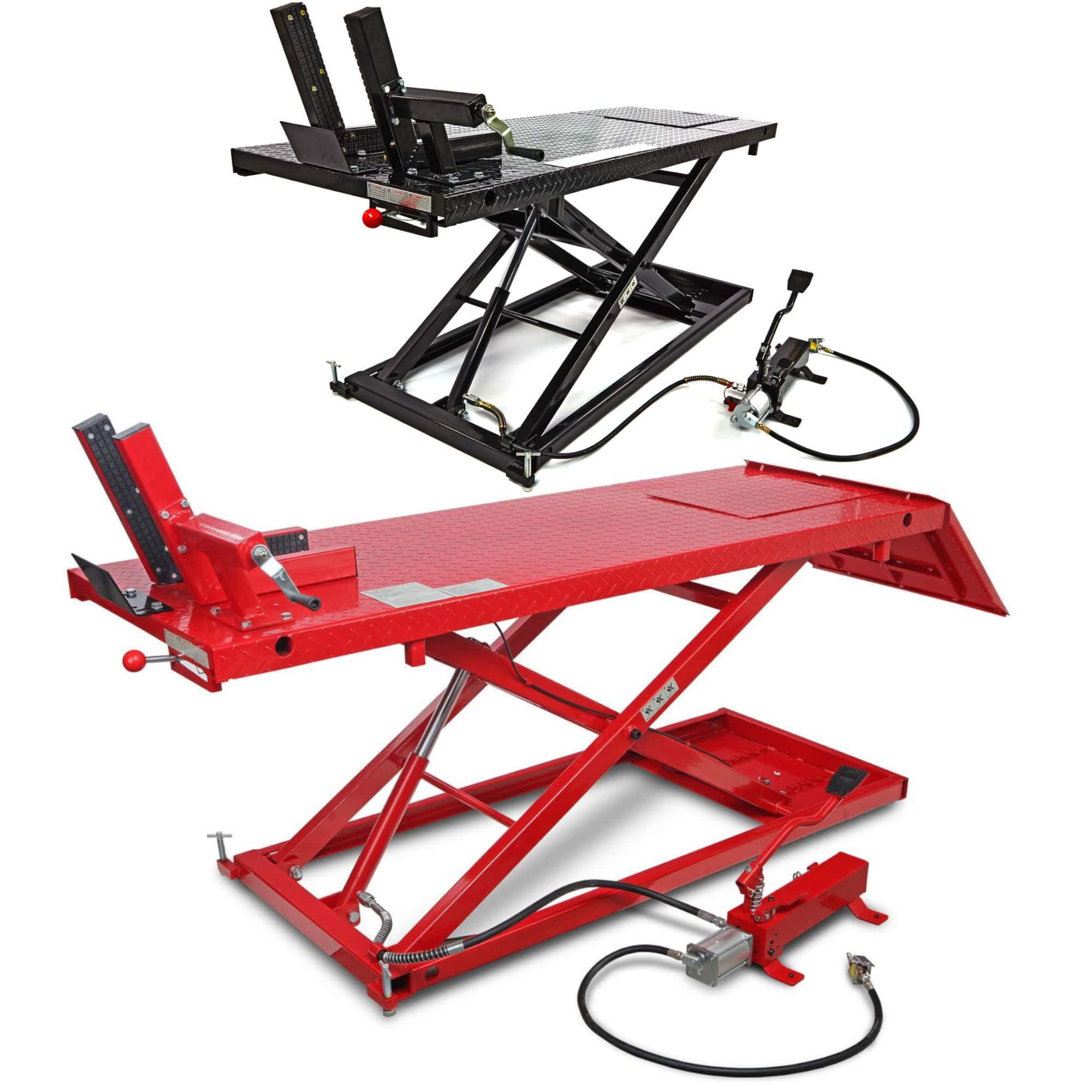 Motorradhebebühne bis 700kg H/P rot/schwarz
