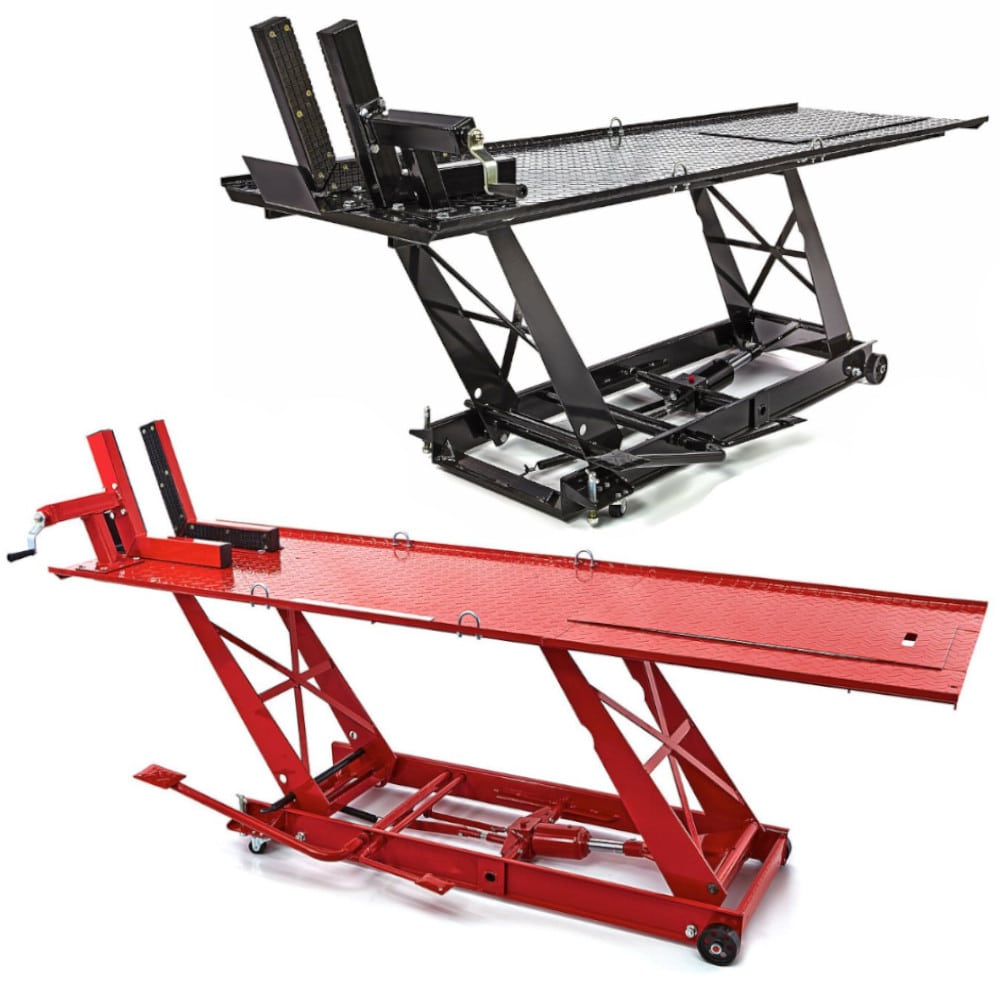 Motorradhebebühne bis 450kg H rot/schwarz