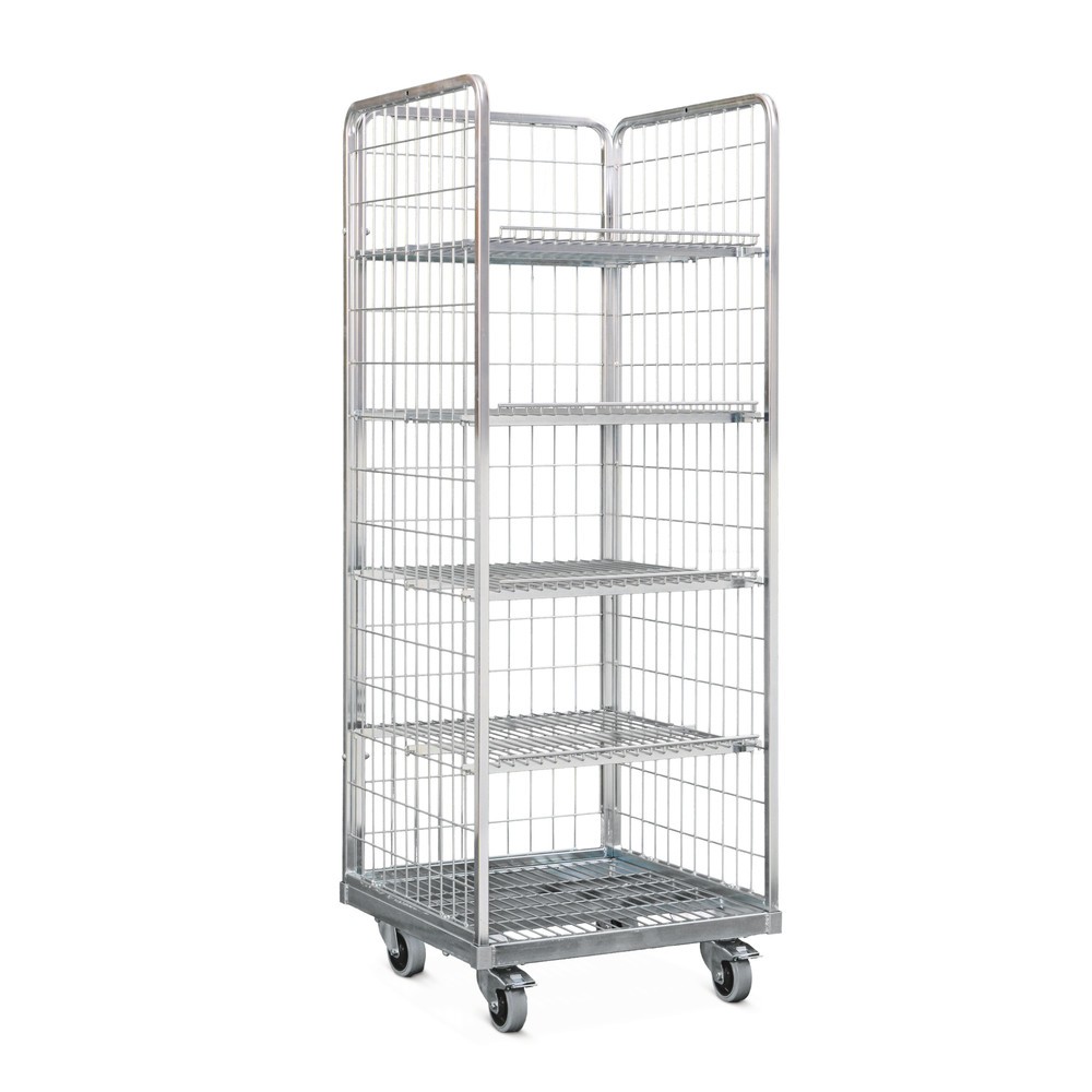 Stahl-Rollbehälter in Euro-Maß, für Kästen 600 x 400 mm geeignet