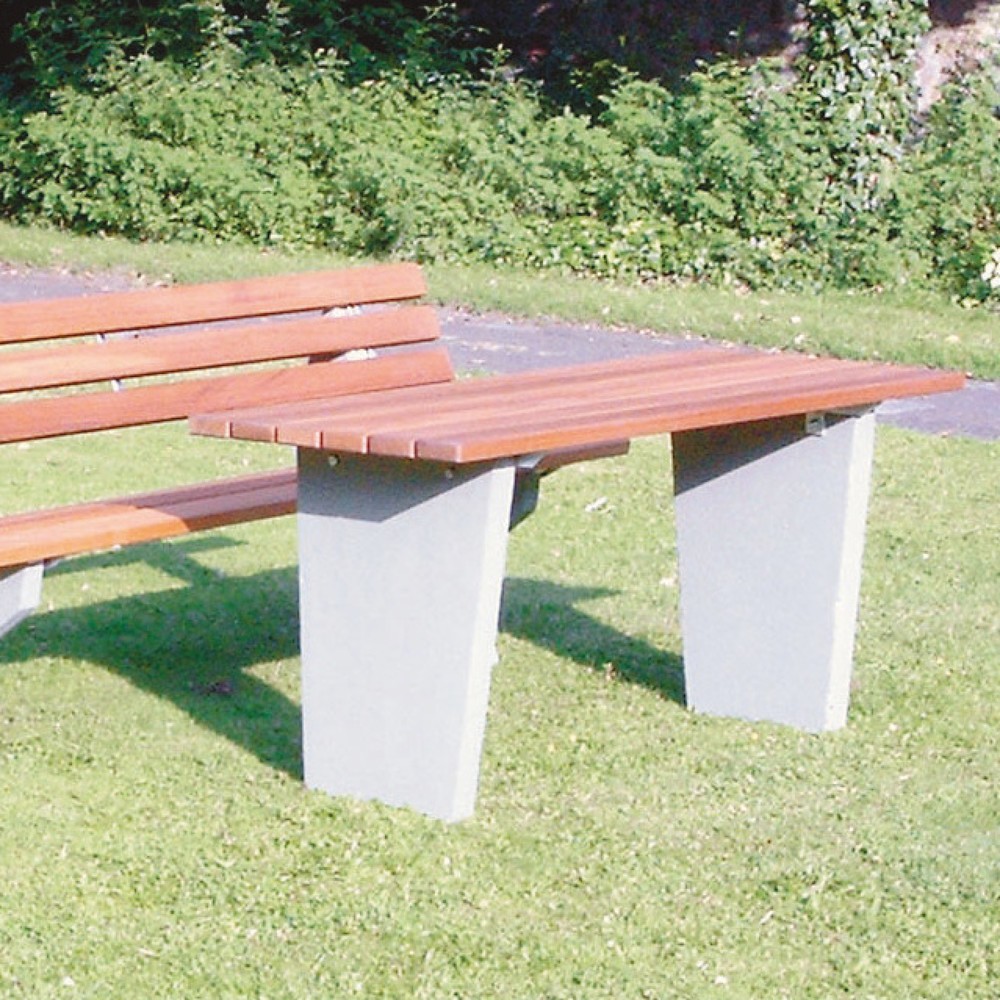 Tisch Stockholm, PVC-Latten mit Stahleinlage, BxT 1.500 x 640 mm