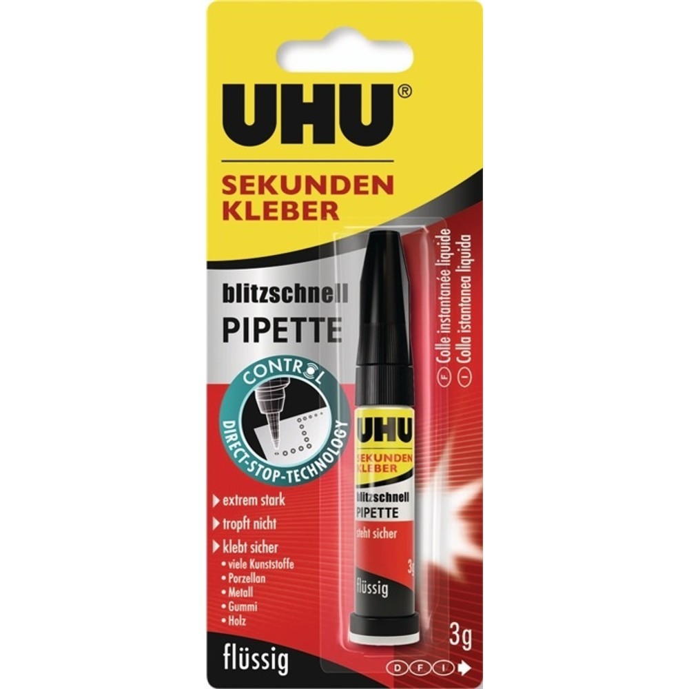 UHU Sekundenkleber blitzschnell PIPETTE Control